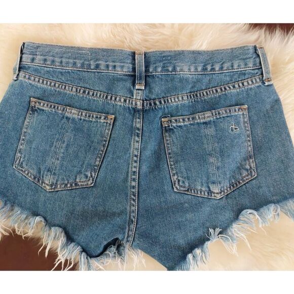 rag & bone Distressed Jean Shorts in Mason size 24 12781 - Picture 7 of 8